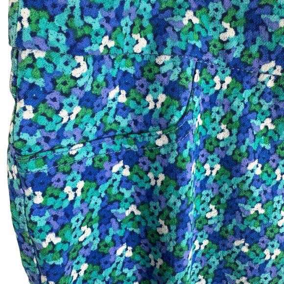 Soft Surroundings Blue Floral High Rise Pants Large - Picture 5 of 7